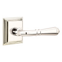 Emtek 8161-T-US14 Turino Door Lever Passage Set With Wilshire Rosette Polished Nickel