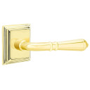 Emtek 8161-T-US3 Turino Door Lever Passage Set With Wilshire Rosette Polished Brass