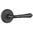 Emtek 8200-T-US19 Turino Door Lever Privacy Set With Regular Rosette Flat Black