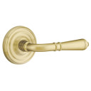 Emtek 8200-T-US4 Turino Door Lever Privacy Set With Regular Rosette Satin Brass
