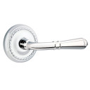 Emtek 8201-T-US26 Turino Door Lever Privacy Set With Rope Rosette Polished Chrome