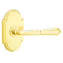 Emtek 8208-T-US3 Turino Door Lever Privacy Set With #8 Rosette Polished Brass