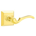 Emtek 8531-CV-US3 Coventry Door Lever Dummy Set With Quincy Rosette Polished Brass