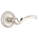 Emtek 8201-CV-US15 Coventry Door Lever Privacy Set With Rope Rosette Satin Nickel