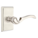 Emtek 8221-CV-US15 Coventry Door Lever Privacy Set With Rectangular Rosette Satin Nickel