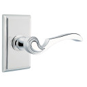Emtek 8221-CV-US26 Coventry Door Lever Privacy Set With Rectangular Rosette Polished Chrome