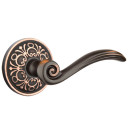 Emtek 8056-EN-US10B Elan Door Lever Dummy Set With Lancaster Rosette Oil Rubbed Bronze