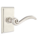 Emtek 8521-EN-US15 Elan Door Lever Dummy Set With Rectangular Rosette Satin Nickel