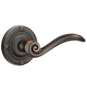 Emtek 8107-EN-US10B Elan Door Lever Passage Set With Ribbon & Reed Rosette Oil Rubbed Bronze