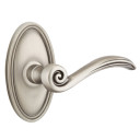 Emtek 8120-EN-US15A Elan Door Lever Passage Set With Oval Rosette Pewter