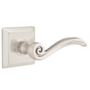 Emtek 8131-EN-US15 Elan Door Lever Passage Set With Quincy Rosette Satin Nickel