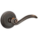 Emtek 8201-EN-US10B Elan Door Lever Privacy Set With Rope Rosette Oil Rubbed Bronze
