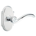 Emtek 8208-EN-US26 Elan Door Lever Privacy Set With #8 Rosette Polished Chrome