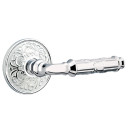 Emtek 8056-RBL-US26 Ribbon & Reed Door Lever Dummy Set With Lancaster Rosette Polished Chrome