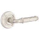 Emtek 8057-RBL-US15 Ribbon & Reed Door Lever Dummy Set With Ribbon & Reed Rosette Satin Nickel