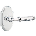 Emtek 8058-RBL-US26 Ribbon & Reed Door Lever Dummy Set With #8 Rosette Polished Chrome