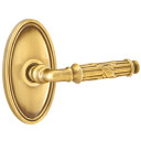 Emtek 8520-RBL-US7 Ribbon & Reed Door Lever Dummy Set With Oval Rosette French Antique