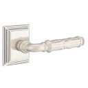 Emtek 8561-RBL-US15 Ribbon & Reed Door Lever Dummy Set With Wilshire Rosette Satin Nickel