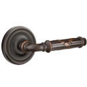 Emtek 8100-RBL-US10B Ribbon & Reed Door Lever Passage Set With Regular Rosette Oil Rubbed Bronze