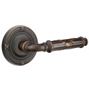Emtek 8107-RBL-US10B Ribbon & Reed Door Lever Passage Set With Ribbon & Reed Rosette Oil Rubbed Bronze