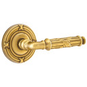 Emtek 8107-RBL-US7 Ribbon & Reed Door Lever Passage Set With Ribbon & Reed Rosette French Antique