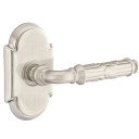 Emtek 8108-RBL-US15 Ribbon & Reed Door Lever Passage Set With #8 Rosette Satin Nickel