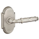 Emtek 8108-RBL-US15A Ribbon & Reed Door Lever Passage Set With #8 Rosette Pewter