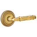 Emtek 8201-RBL-US7 Ribbon & Reed Door Lever Privacy Set With Rope Rosette French Antique