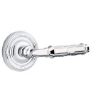 Emtek 8207-RBL-US26 Ribbon & Reed Door Lever Privacy Set With Ribbon & Reed Rosette Polished Chrome