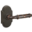 Emtek 8208-RBL-US10B Ribbon & Reed Door Lever Privacy Set With #8 Rosette Oil Rubbed Bronze