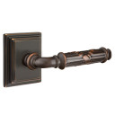 Emtek 8261-RBL-US10B Ribbon & Reed Door Lever Privacy Set With Wilshire Rosette Oil Rubbed Bronze