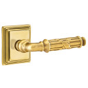 Emtek 8261-RBL-US7 Ribbon & Reed Door Lever Privacy Set With Wilshire Rosette French Antique