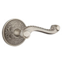 Emtek 8056-RL-US15A Rope Door Lever Dummy Set With Lancaster Rosette Pewter