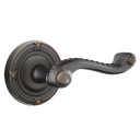 Emtek 8057-RL-US10B Rope Door Lever Dummy Set With Ribbon & Reed Rosette Oil Rubbed Bronze