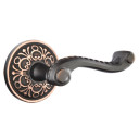 Emtek 8106-RL-US10B Rope Door Lever Passage Set With Lancaster Rosette Oil Rubbed Bronze