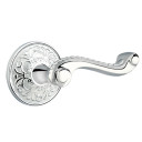 Emtek 8106-RL-US26 Rope Door Lever Passage Set With Lancaster Rosette Polished Chrome