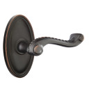 Emtek 8120-RL-US10B Rope Door Lever Passage Set With Oval Rosette Oil Rubbed Bronze