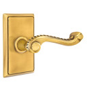 Emtek 8121-RL-US7 Rope Door Lever Passage Set With Rectangular Rosette French Antique