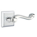Emtek 8131-RL-US26 Rope Door Lever Passage Set With Quincy Rosette Polished Chrome