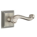Emtek 8161-RL-US15A Rope Door Lever Passage Set With Wilshire Rosette Pewter