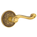 Emtek 8206-RL-US7 Rope Door Lever Privacy Set With Lancaster Rosette French Antique