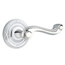 Emtek 8207-RL-US26 Rope Door Lever Privacy Set With Ribbon & Reed Rosette Polished Chrome