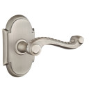 Emtek 8208-RL-US15A Rope Door Lever Privacy Set With #8 Rosette Pewter