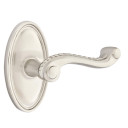 Emtek 8220-RL-US15 Rope Door Lever Privacy Set With Oval Rosette Satin Nickel