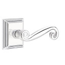 Emtek 8561-R-US26 Rustic Door Lever Dummy Set With Wilshire Rosette Polished Chrome