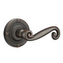 Emtek 8107-R-US10B Rustic Door Lever Passage Set With Ribbon & Reed Rosette Oil Rubbed Bronze