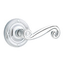 Emtek 8107-R-US26 Rustic Door Lever Passage Set With Ribbon & Reed Rosette Polished Chrome