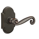 Emtek 8108-R-US10B Rustic Door Lever Passage Set With #8 Rosette Oil Rubbed Bronze