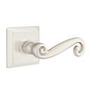 Emtek 8131-R-US15 Rustic Door Lever Passage Set With Quincy Rosette Satin Nickel