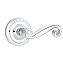 Emtek 8200-R-US26 Rustic Door Lever Privacy Set With Regular Rosette Polished Chrome